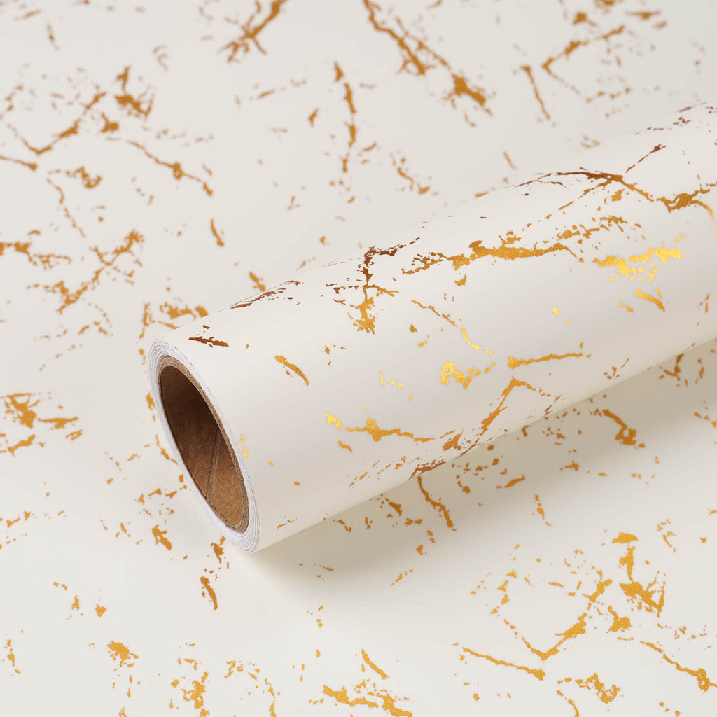 VEELIKE Beige Gold Countertop Contact Paper