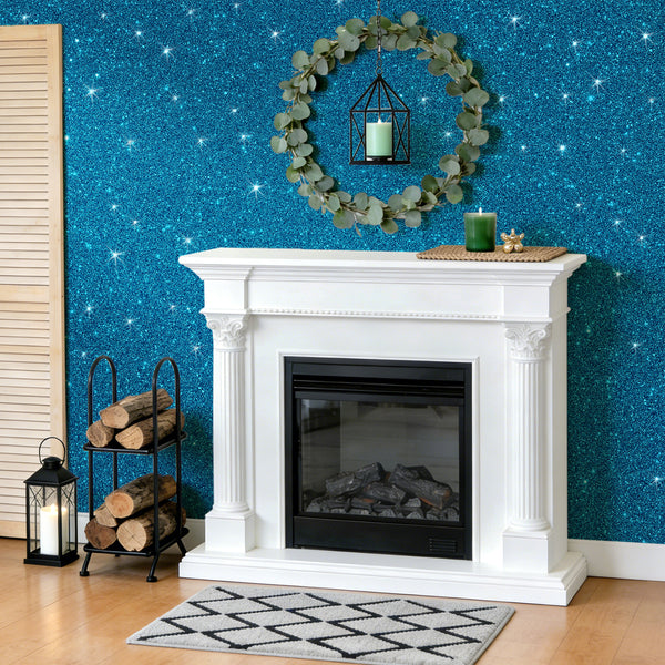 VEELIKE Cerulean Blue Glitter Contact Paper