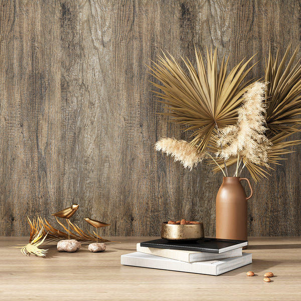 VEELIKE Brown Wood Grain Contact Paper