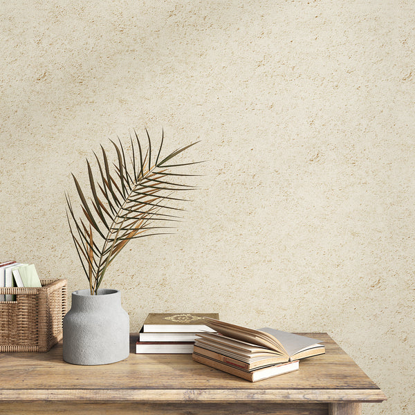 VEELIKE Beige Sandstone Peel and Stick Wallpaper