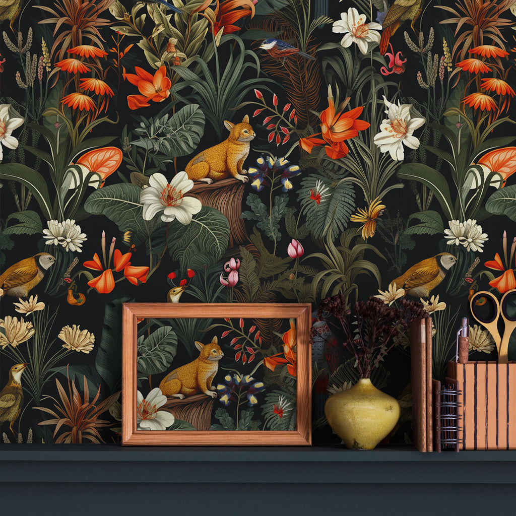 VEELIKE Dark Tropical Forest Peel Stick Wallpaper – Veelike