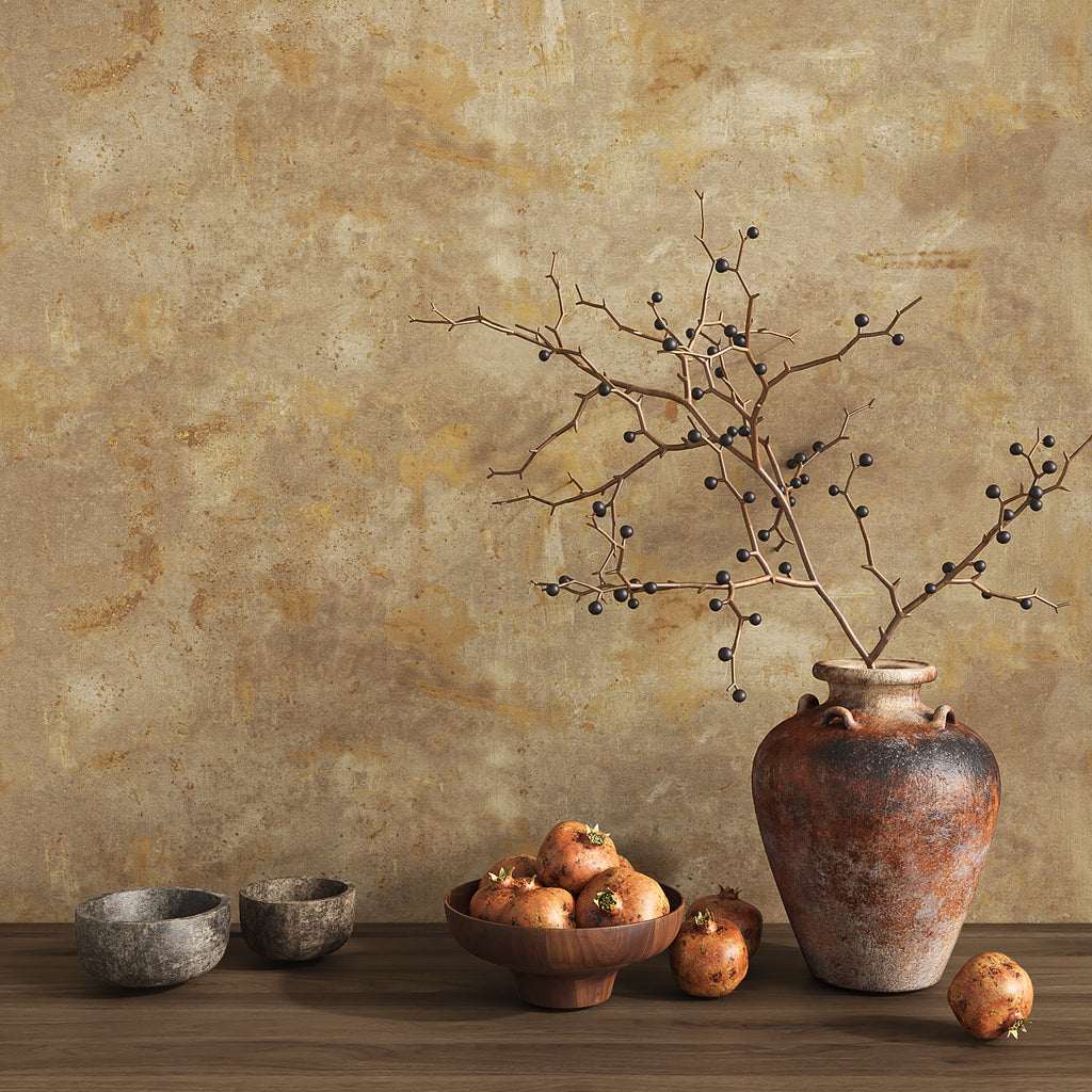 VEELIKE Industrial Orche Concrete Wallpaper