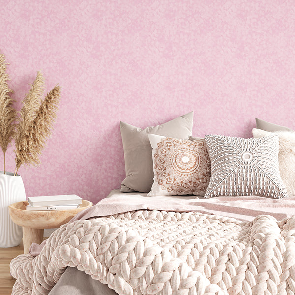 VEELIKE Pastel Pink Mottled Velvet Flocking Fabric