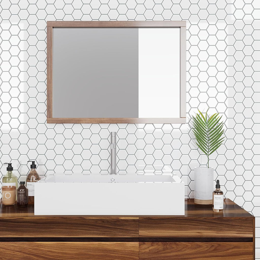 VEELIKE White Hexagon Peel and Stick Backsplash Tile – Veelike