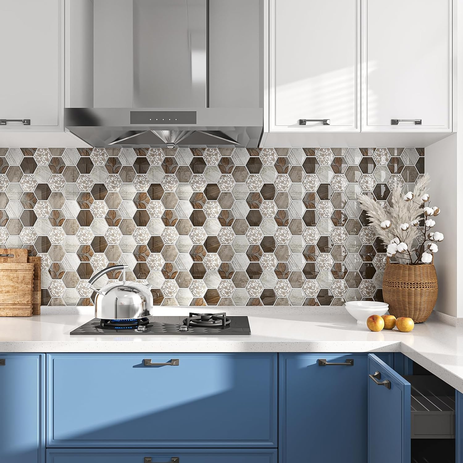 VEELIKE Hexagon Boho Peel and Stick Backsplash Tile – Veelike