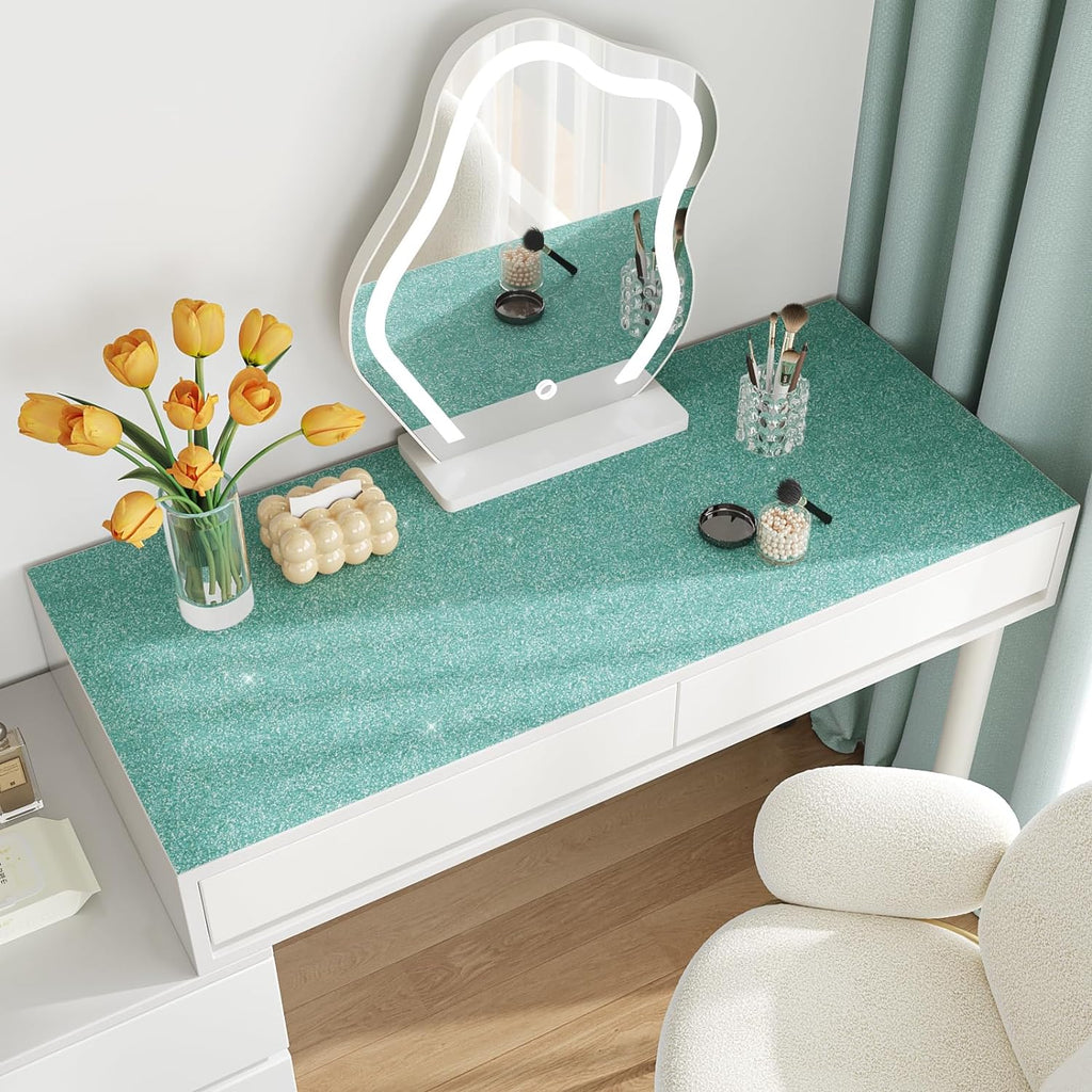 VEELIKE Aqua Glitter Wallpaper – Veelike