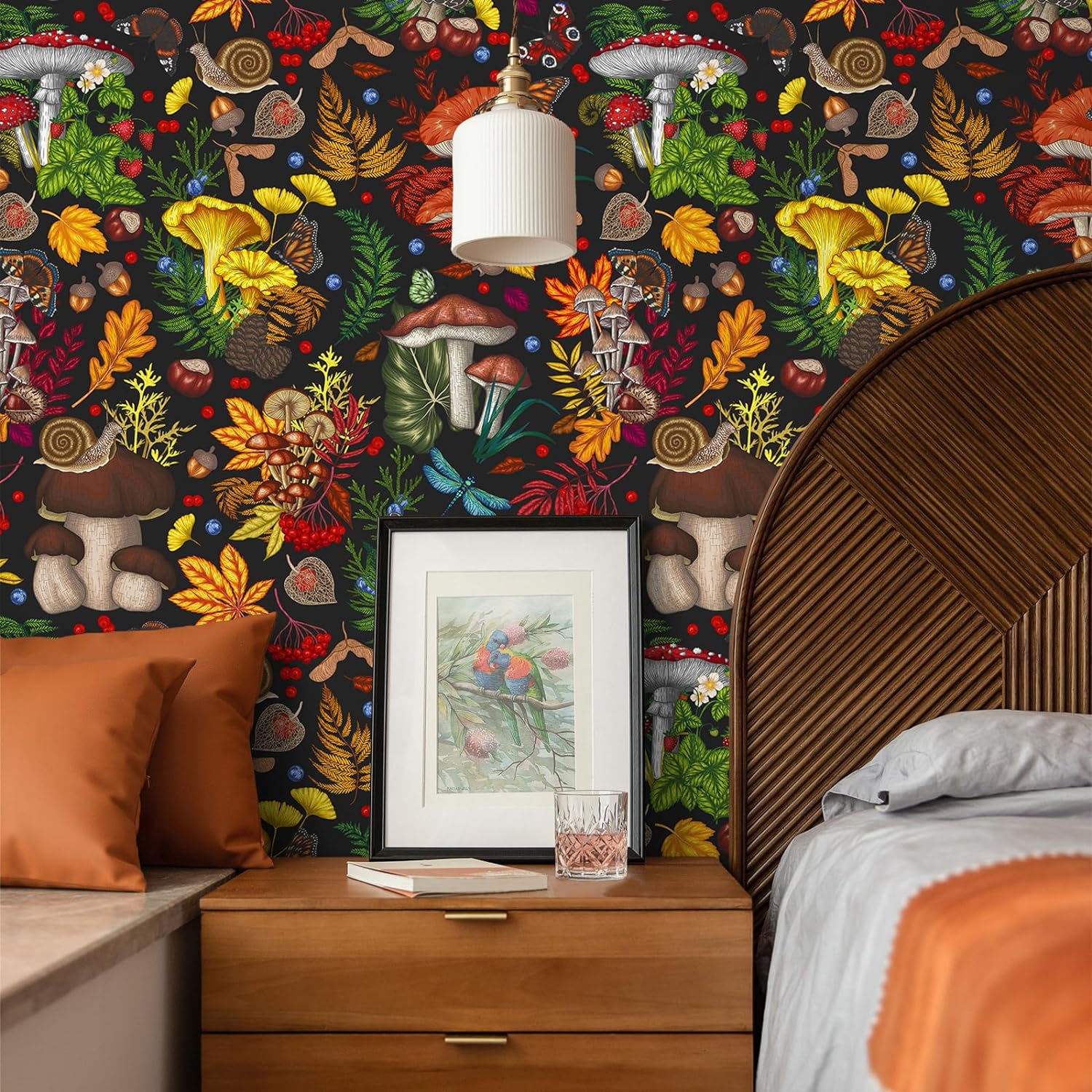 VEELIKE Dark Whimsical Mushroom Wallpaper Veelike