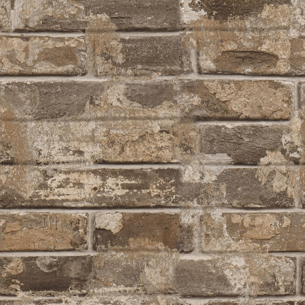 VEELIKE Brown Brick Wallpaper