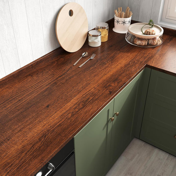 VEELIKE Auburn Cherry Wood Contact Paper