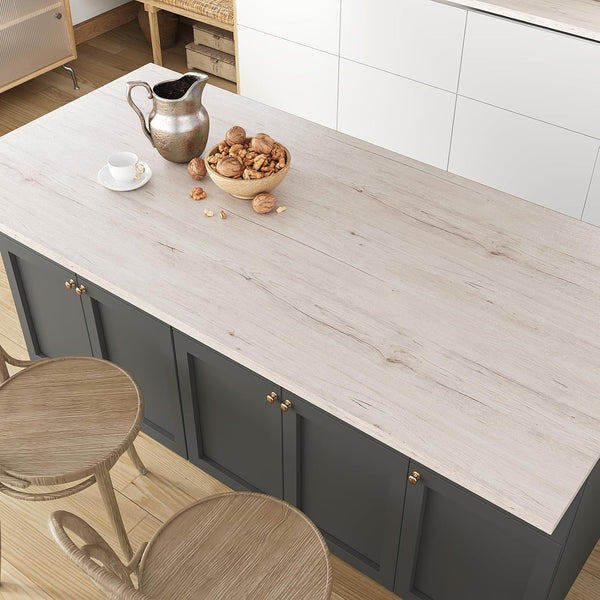 VEELIKE Coastal White Wood Wallpaper