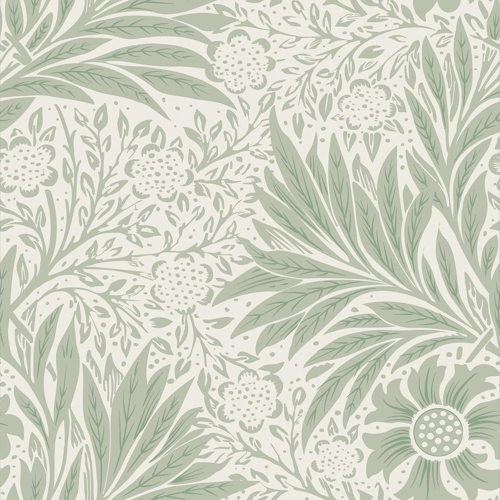 VEELIKE Cream Sage Marigold Floral Wallpaper