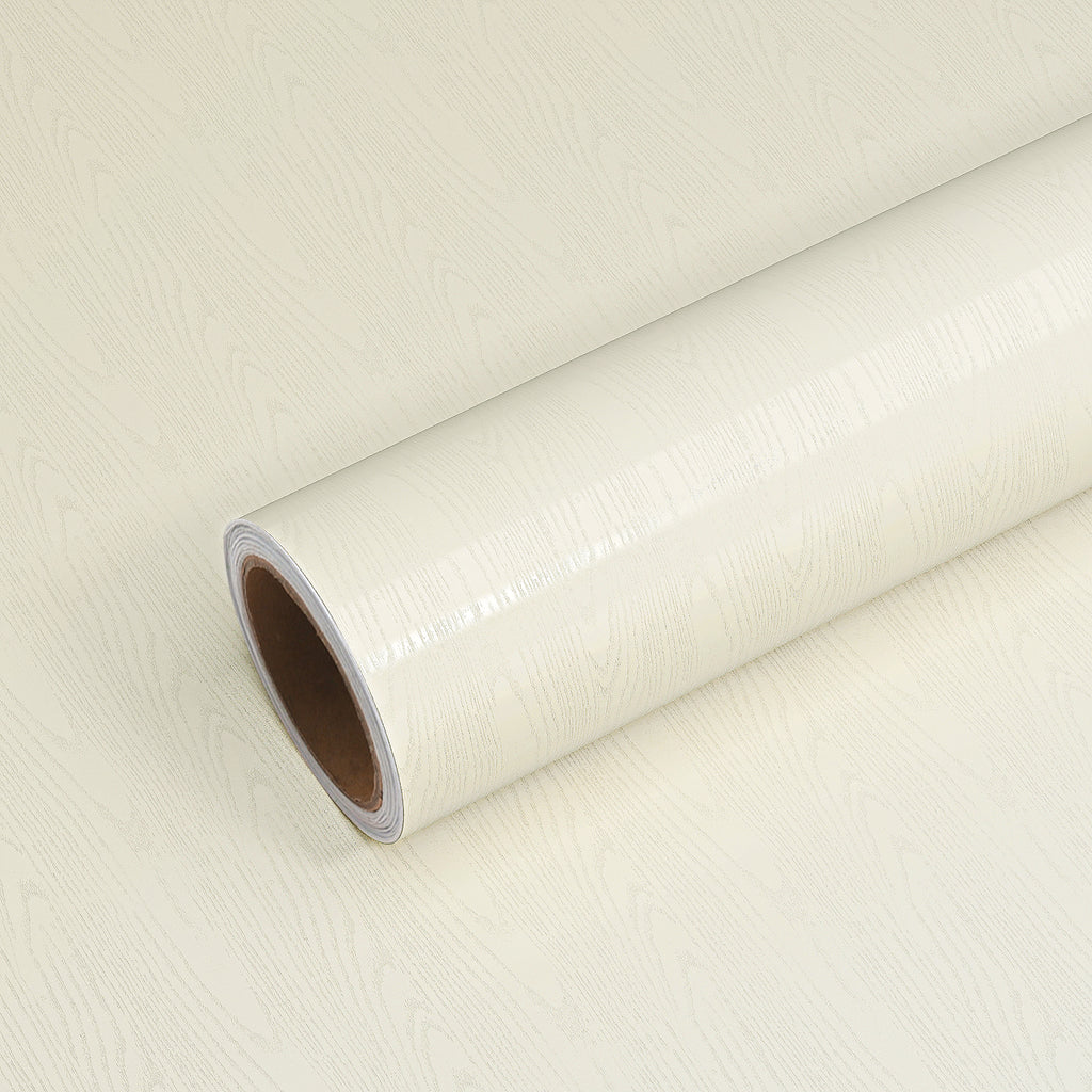VEELIKE Beige Wood Grain Contact Paper