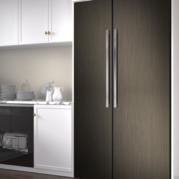 VEELIKE Bronze Black Brushed Stainless Steel Contact Paper