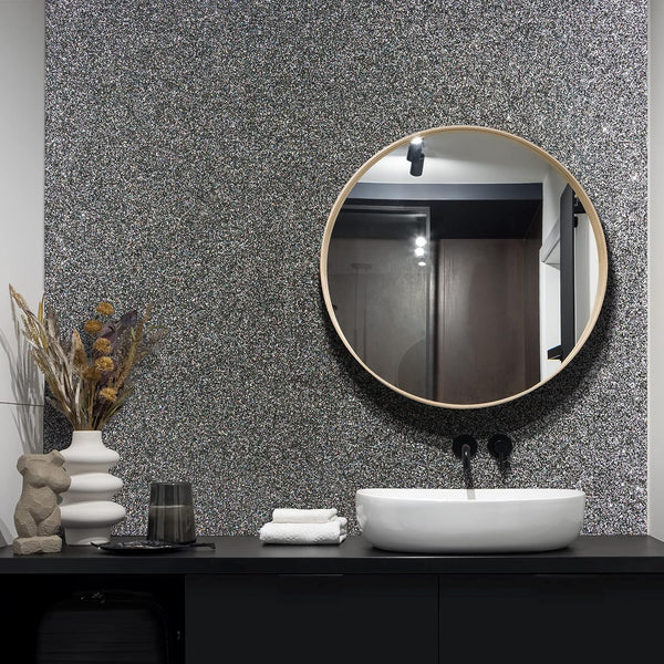 VEELIKE Grey Holographic Glitter Contact Paper