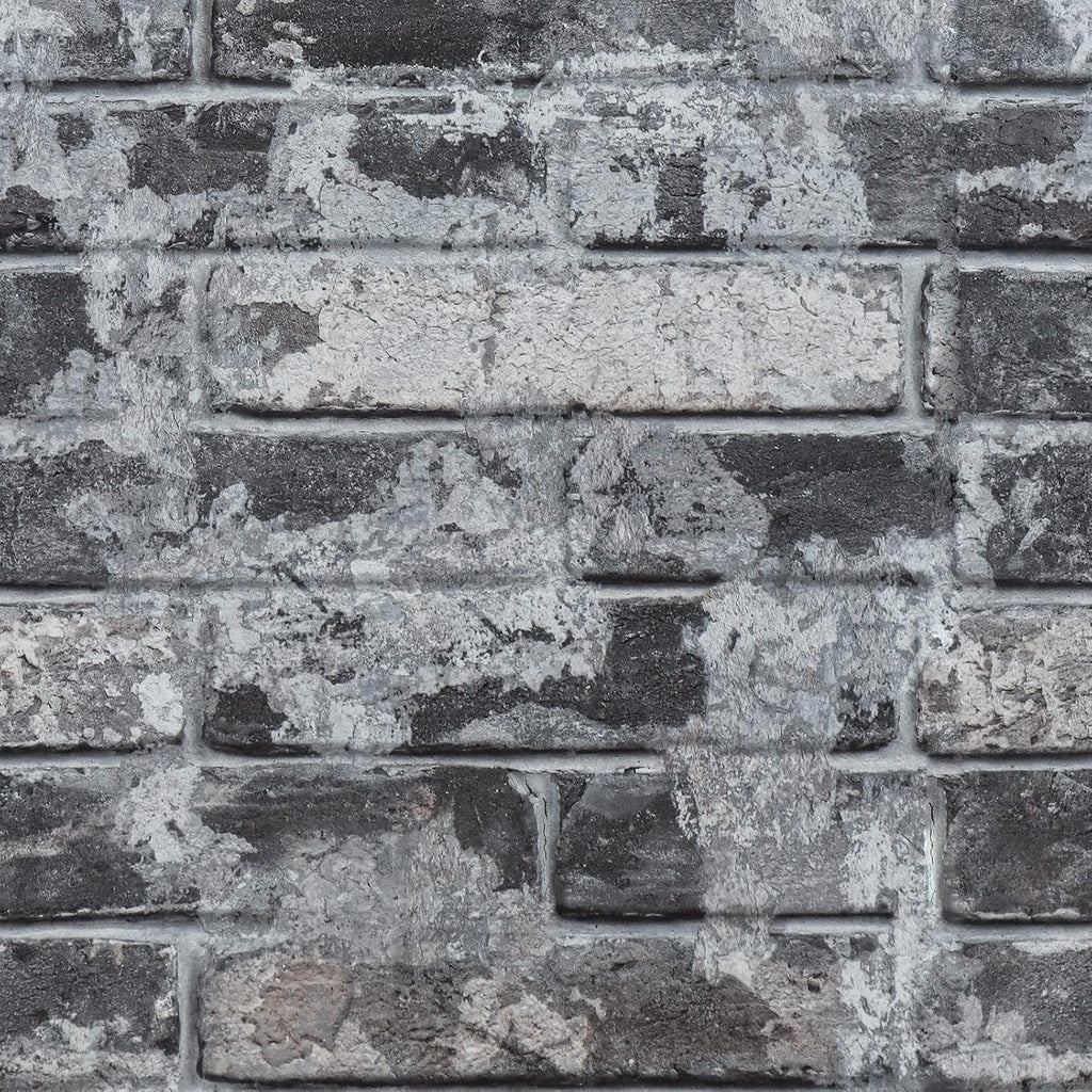 VEELIKE Grey Brick Wallpaper