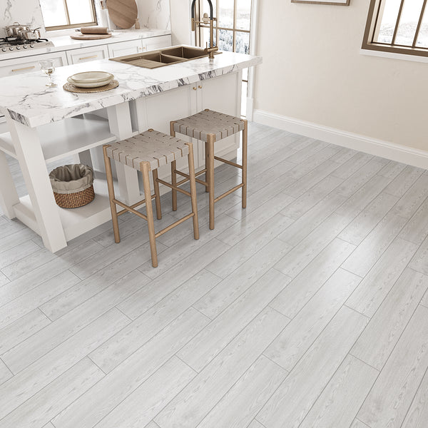 VEELIKE Whitewash Oak Vinyl Plank Flooring 6''x36''