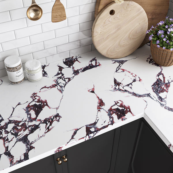 VEELIKE Calacatta Viola Marble Contact Paper