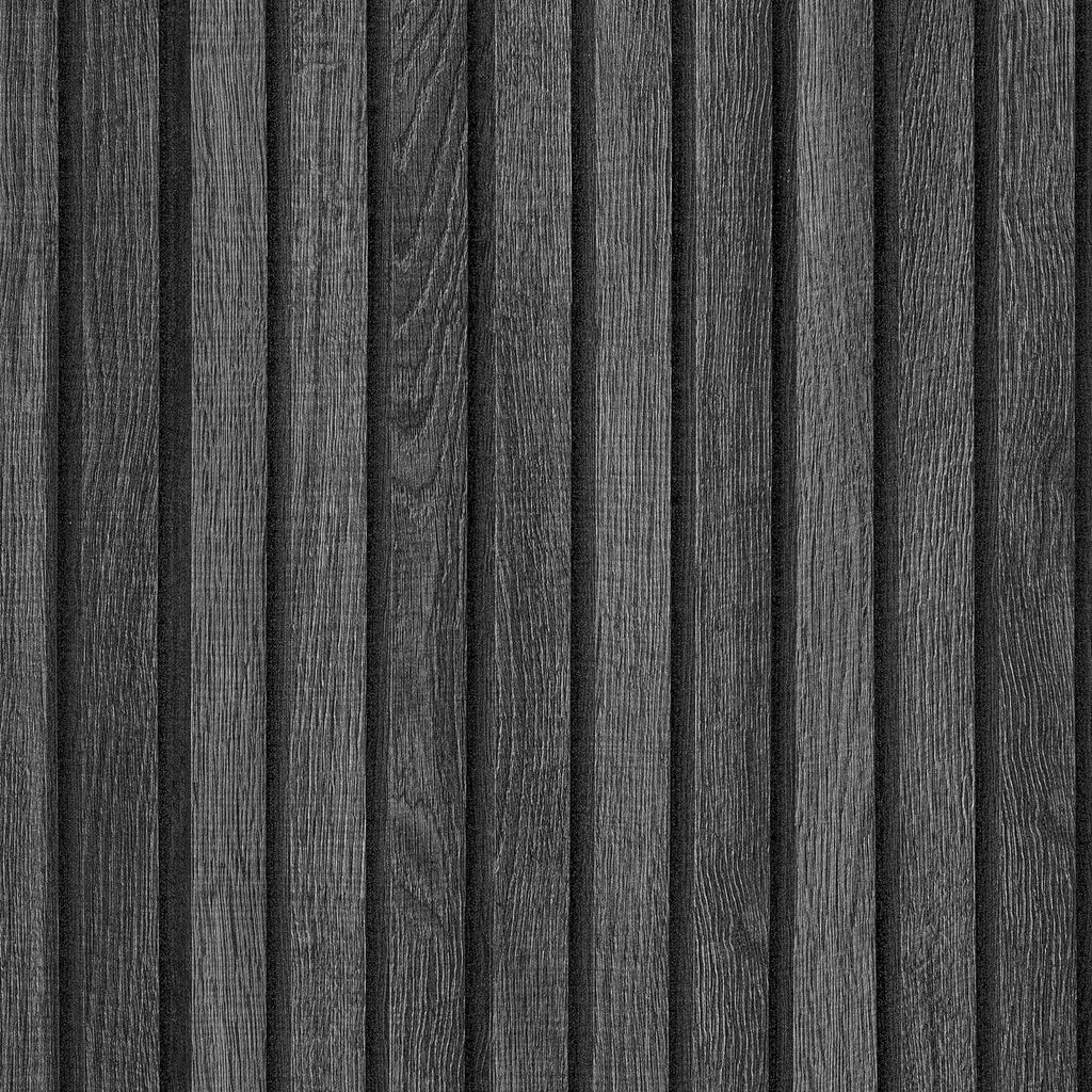 VEELIKE Charcoal Black Wooden Slat Wallpaper