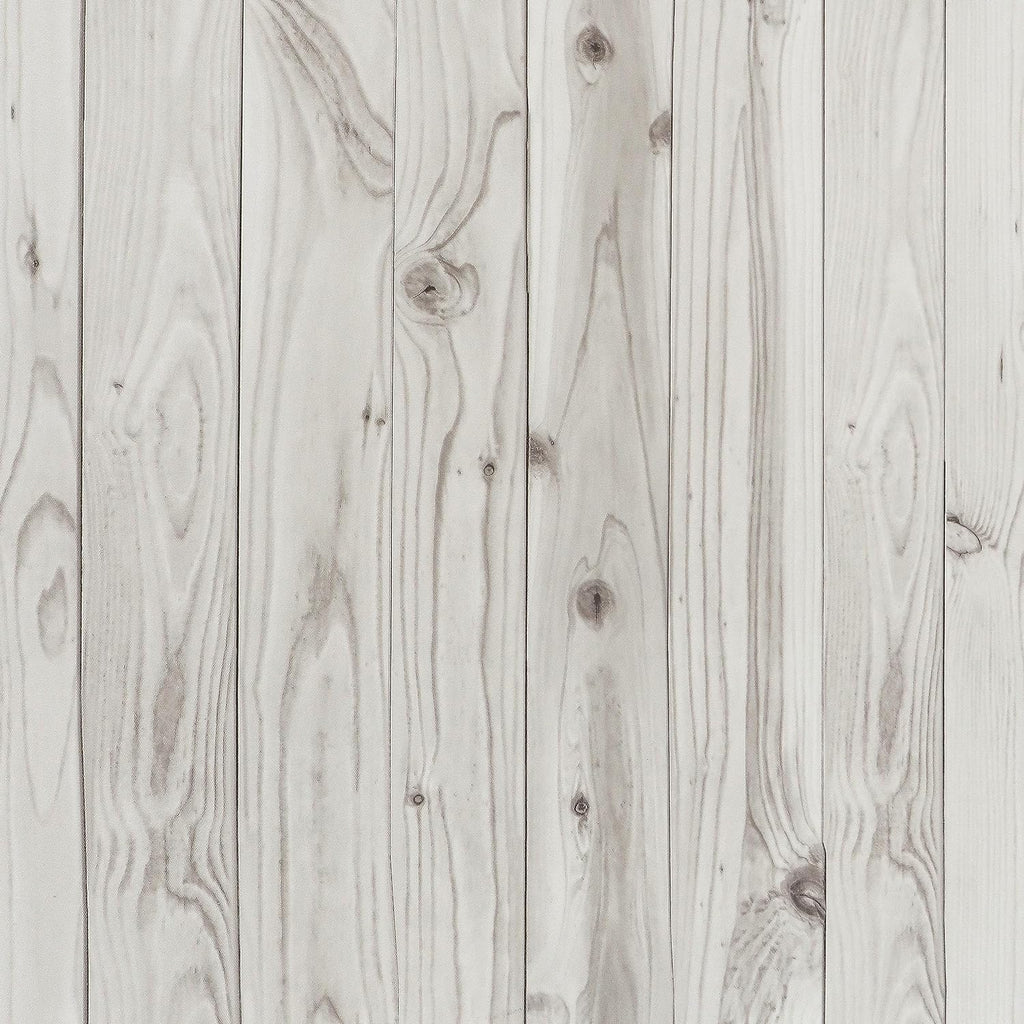 VEELIKE White Grey Wood Panel Wallpaper