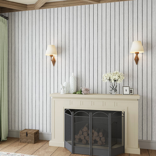 VEELIKE Large Roll Whitewashed Oak Wood Wall Panel