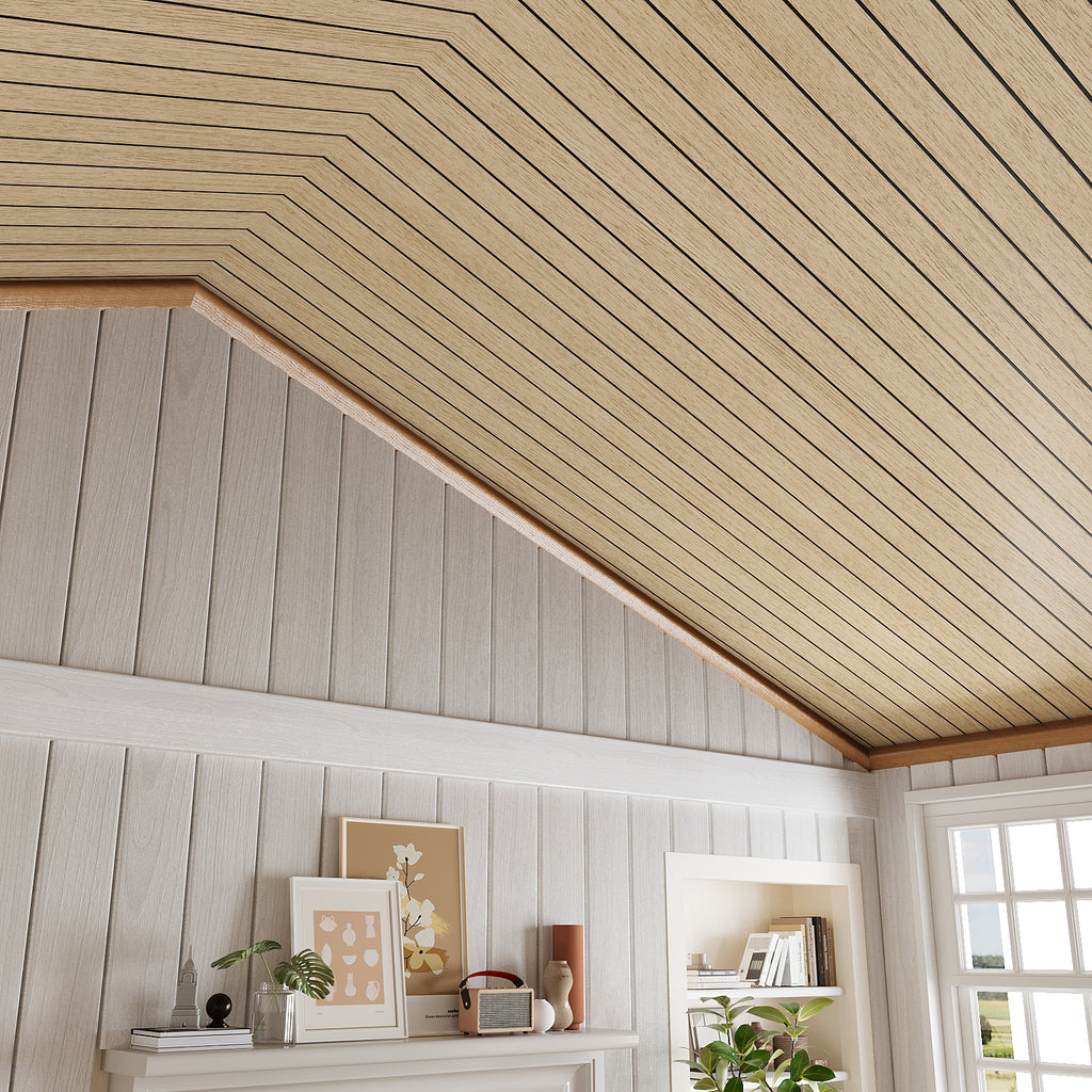 VEELIKE Large Roll Light Oak Wood Slat Wall Panel – Veelike