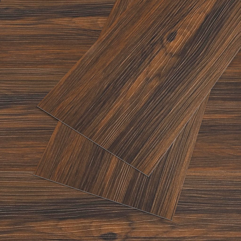 VEELIKE Dark Brown Wood Vinyl Plank Flooring 6''x36''
