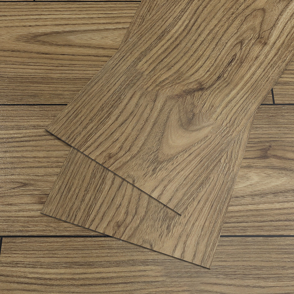 VEELIKE Brown Oak Wood Vinyl Plank Flooring 6''x36''
