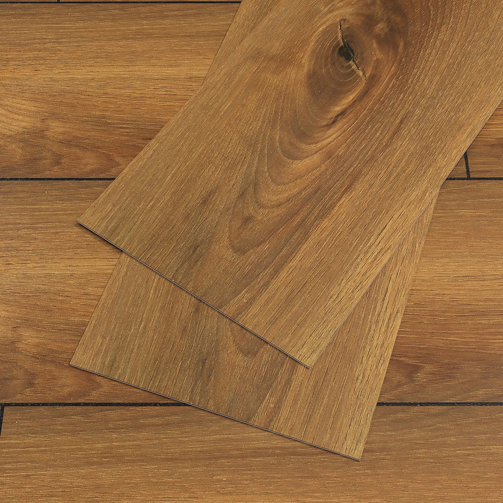 VEELIKE Natural Brown Wood Vinyl Plank Flooring 6''x36''