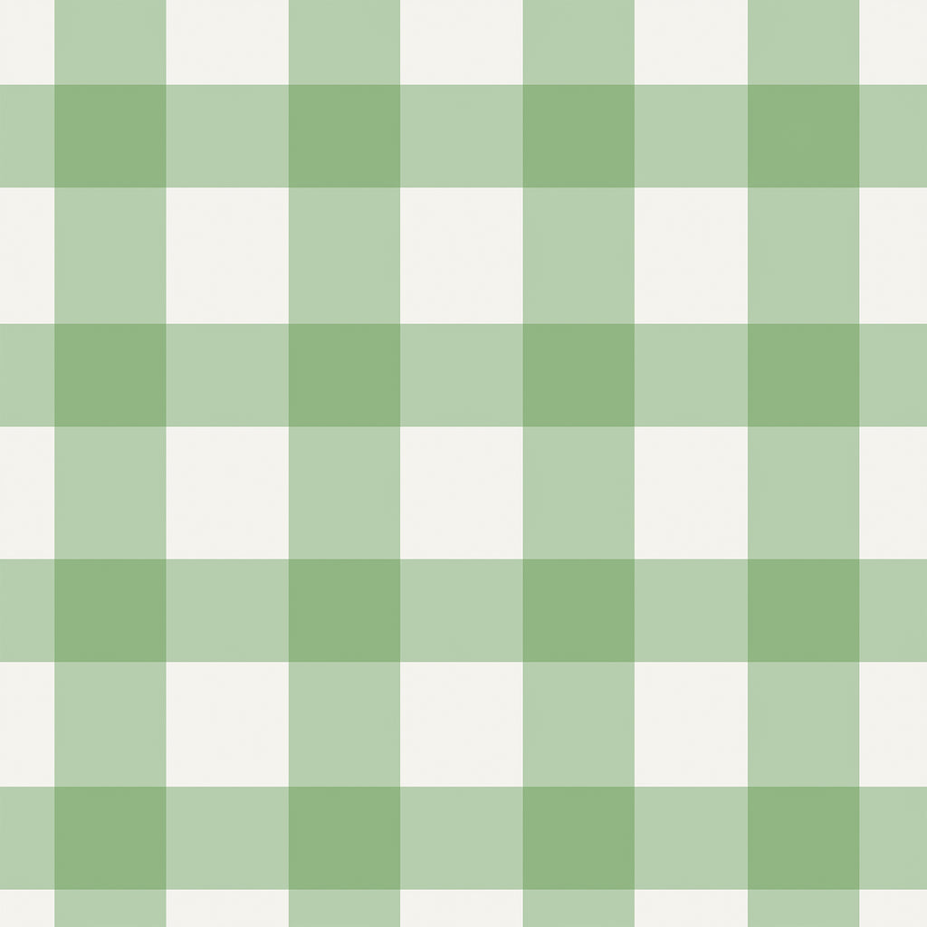 VEELIKE Sage Green Plaid Peel and Stick Wallpaper