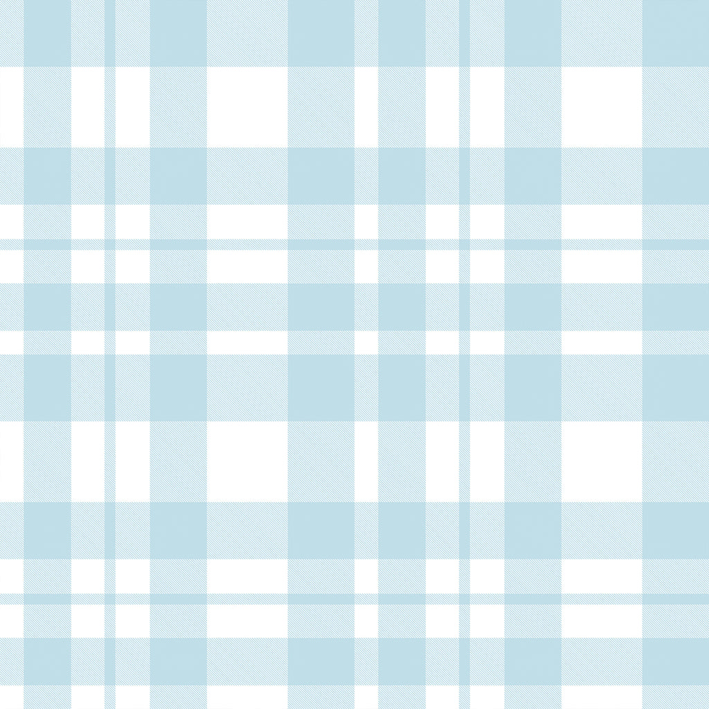 VEELIKE Light Blue Plaid Peel and Stick Wallpaper