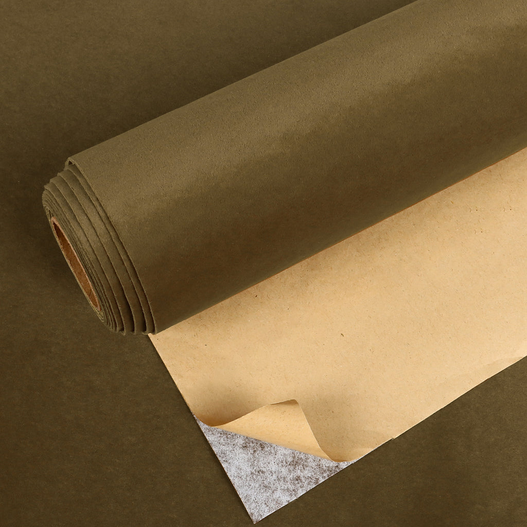 VEELIKE Self Adhesive Olive Brown Velvet Flock Contact Paper