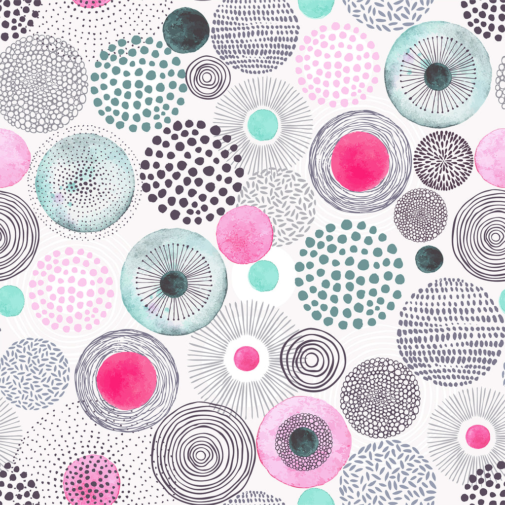 VEELIKE Boho Circles Geometric Wallpaper