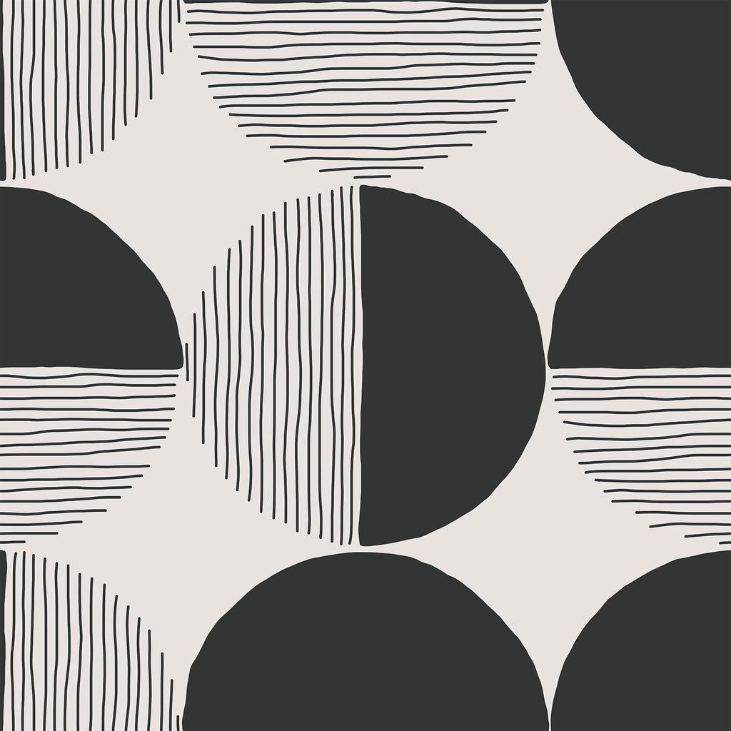 VEELIKE Abstract Circle Geometric Peel and Stick Wallpaper