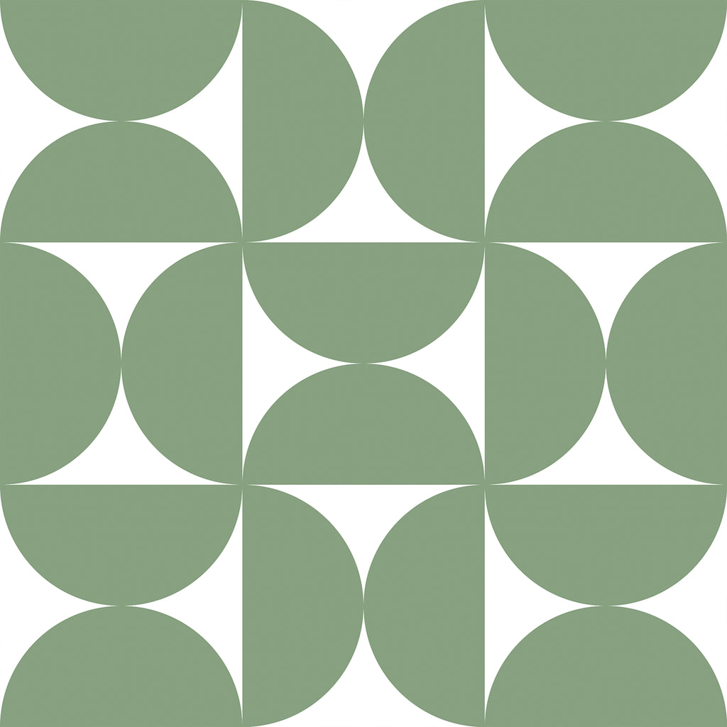 VEELIKE Minimalist Green Geometric Peel and Stick Wallpaper