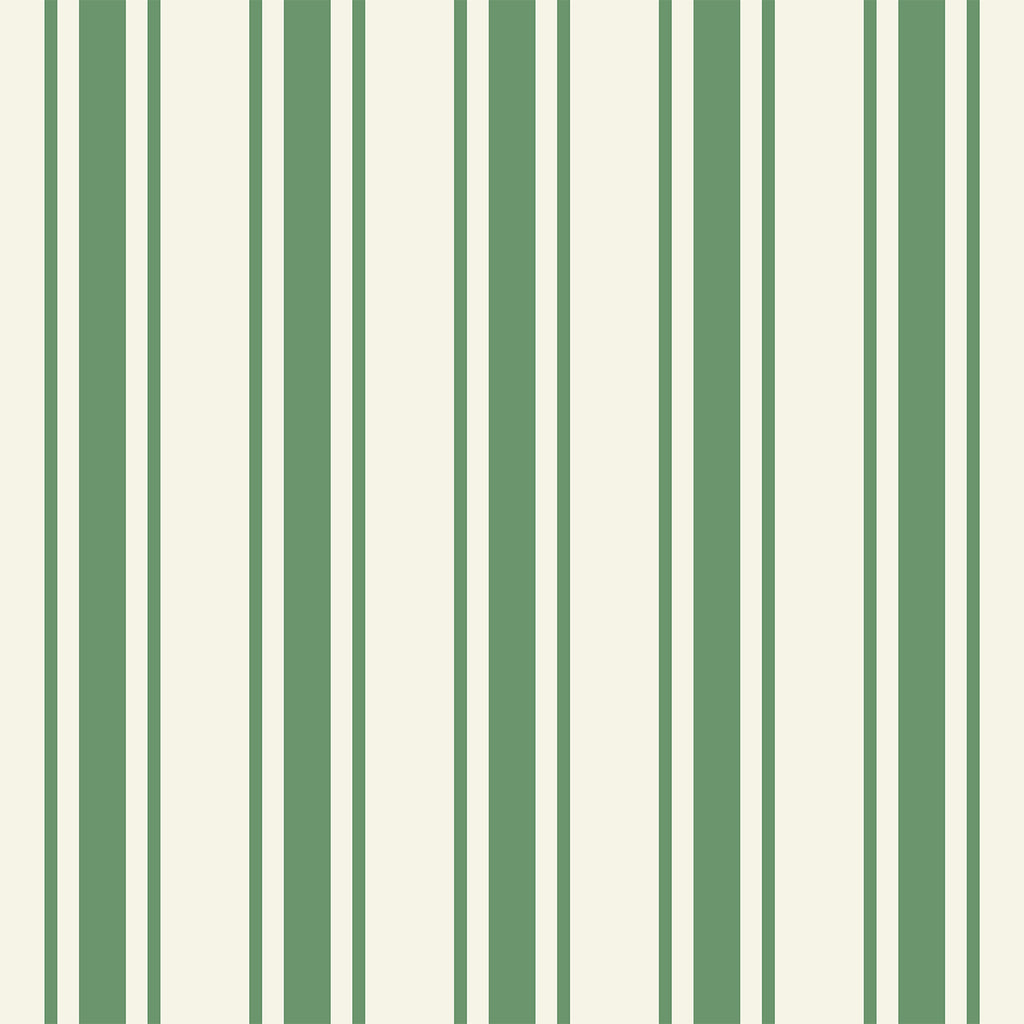 VEELIKE Vintage Green and White Striped Wallpaper