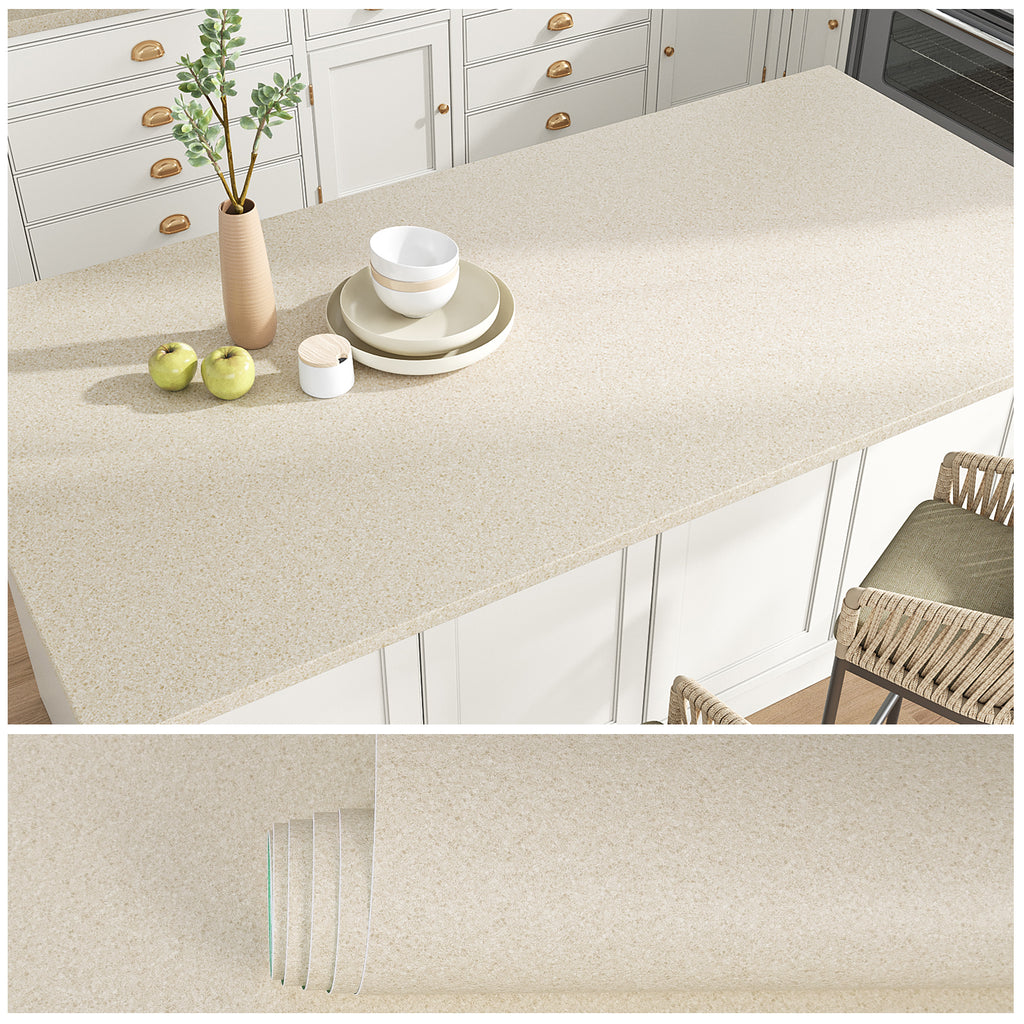 VEELIKE Matte Beige Granite Countertop Contact Paper