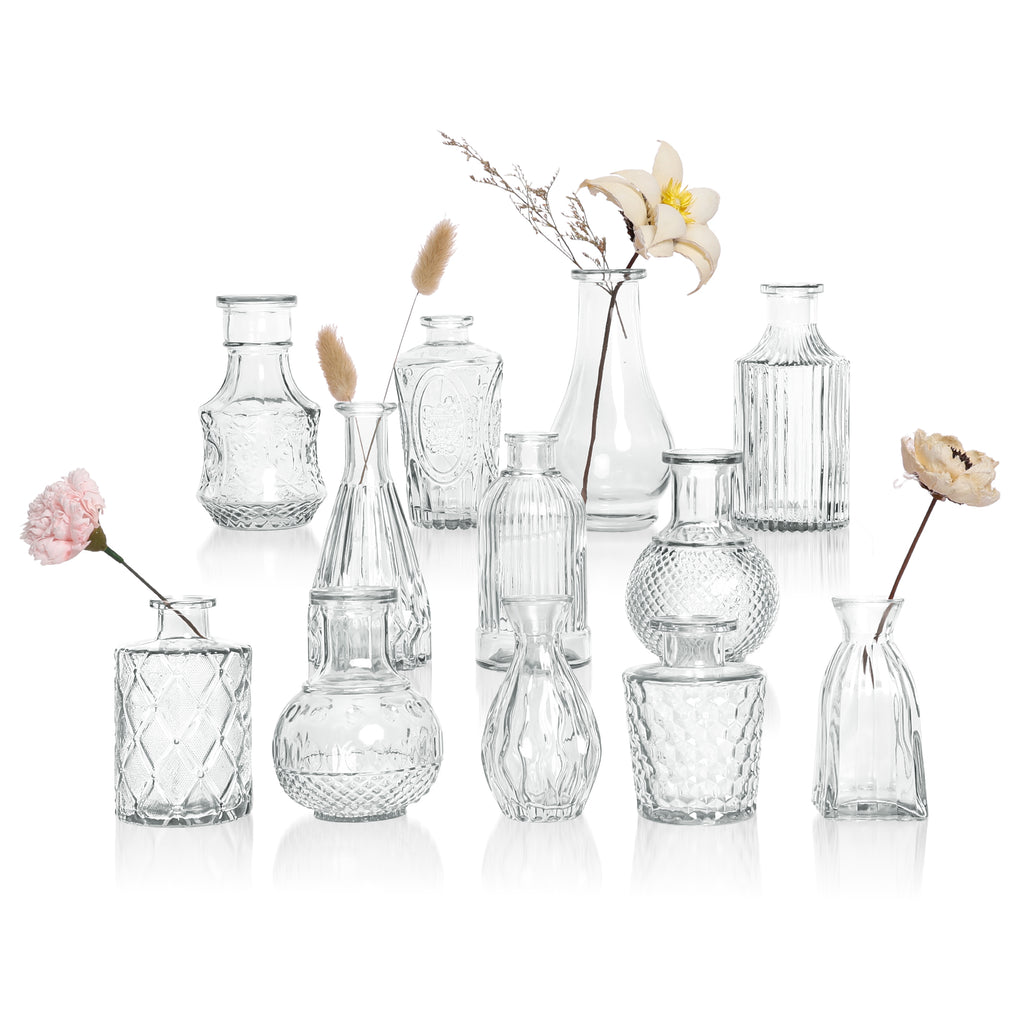 GarDream Clear Small Glass Bud Vases