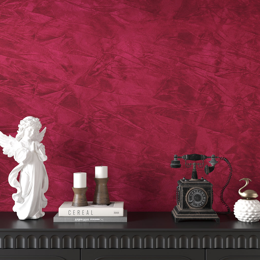 VEELIKE Soft Red Crushed Velvet Flocking Fabric – Veelike