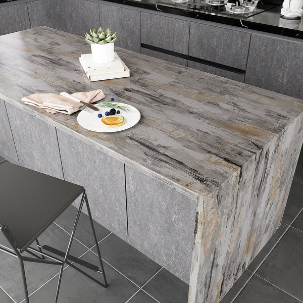 VEELIKE Grey Concrete Texture Contact Paper Extra Thick