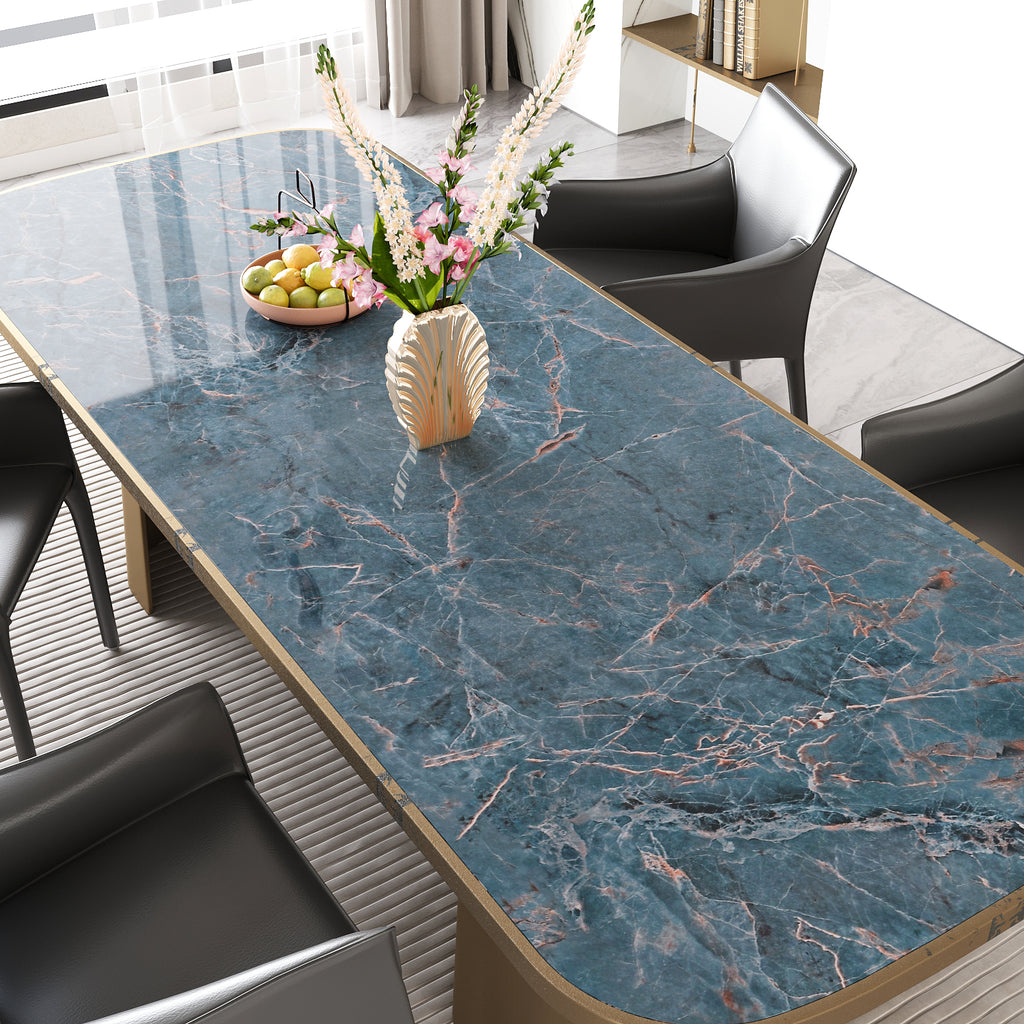VEELIKE Glossy Slate Blue Marble Contact Paper – Veelike