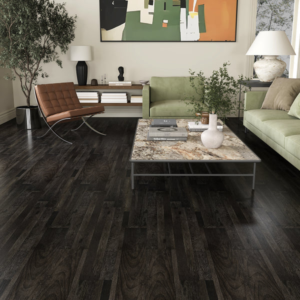 VEELIKE Ebony Oak Vinyl Plank Flooring 6''x36''