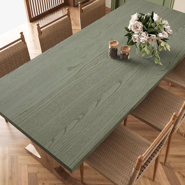 VEELIKE Green Wood Contact Paper Wood Wallpaper
