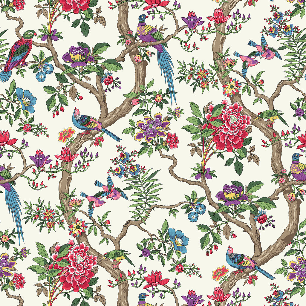 VEELIKE Vintage Paradise Bird Floral Wallpaper