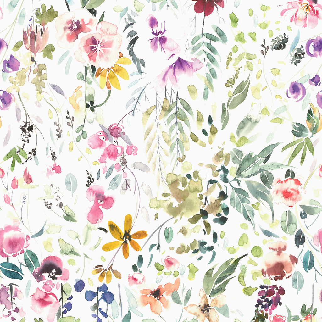 VEELIKE Watercolor Field Flowers Wallpaper