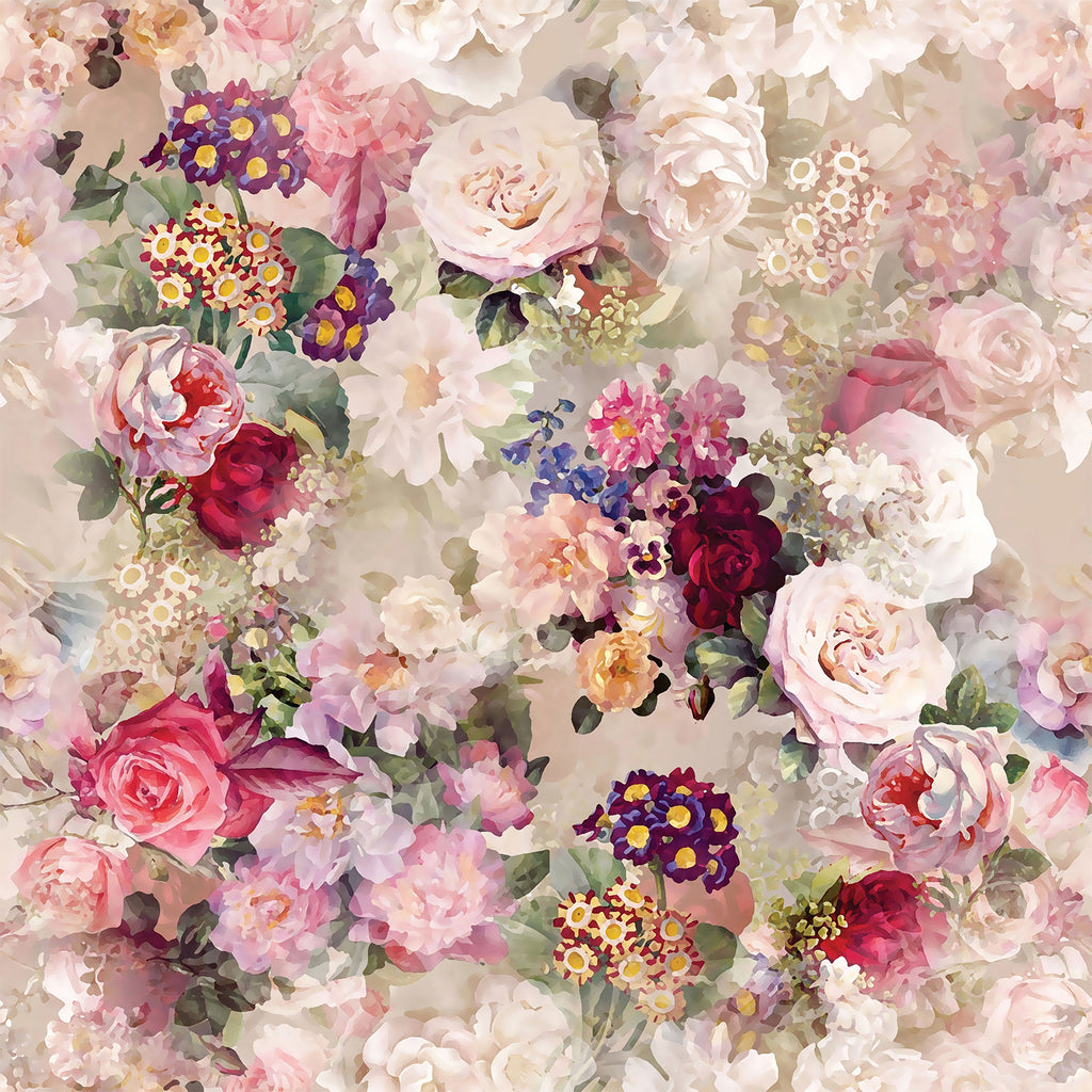 VEELIKE Watercolor Bouquet Floral Wallpaper