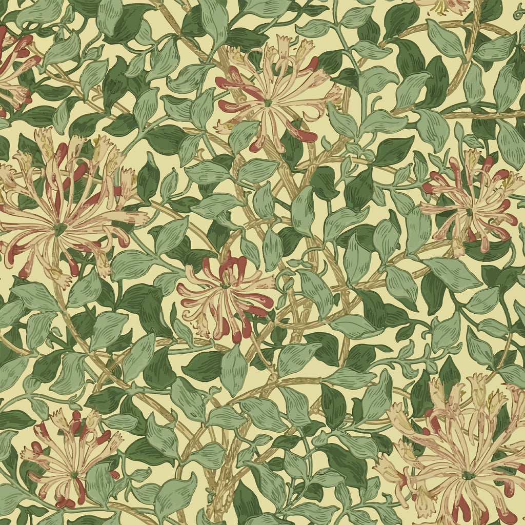 VEELIKE Vintage Honeysuckle Floral Wallpaper