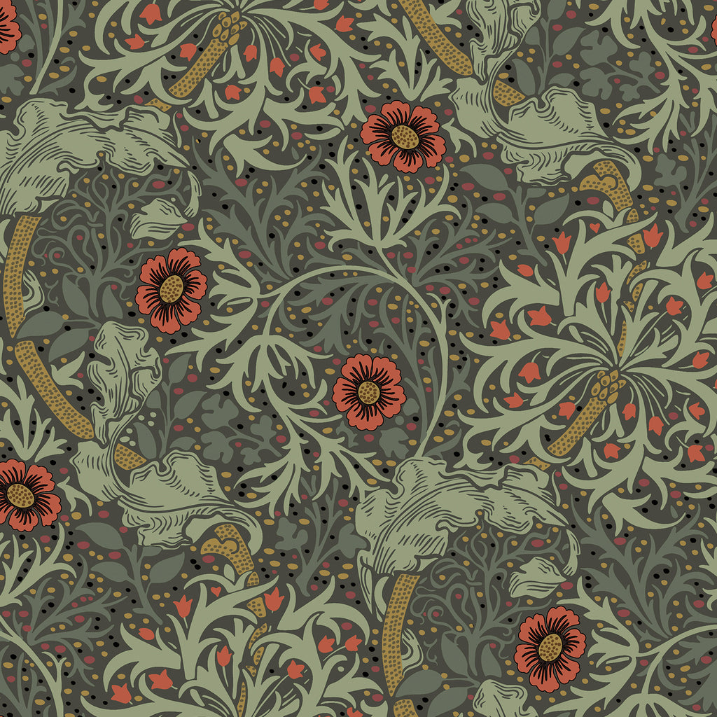 VEELIKE Vintage William Morris Seaweed Peel and Stick Wallpaper