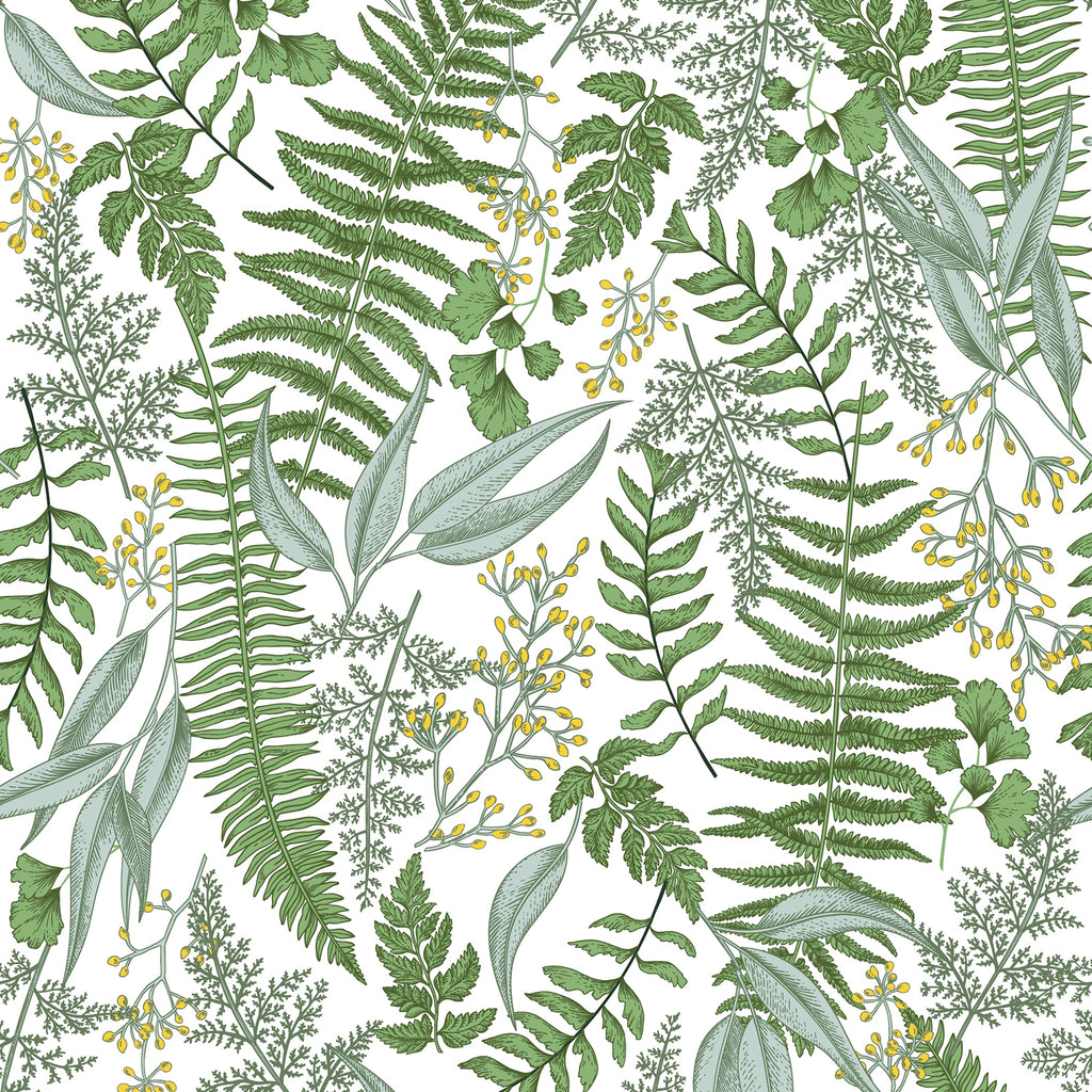 VEELIKE Vintage Botanical Fern Peel and Stick Wallpaper