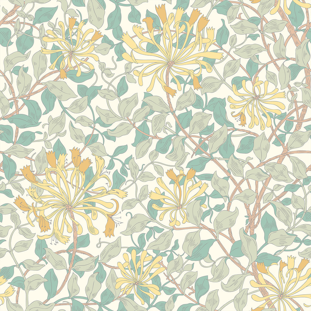 VEELIKE Cottage Honeysuckle Peel and Stick Wallpaper