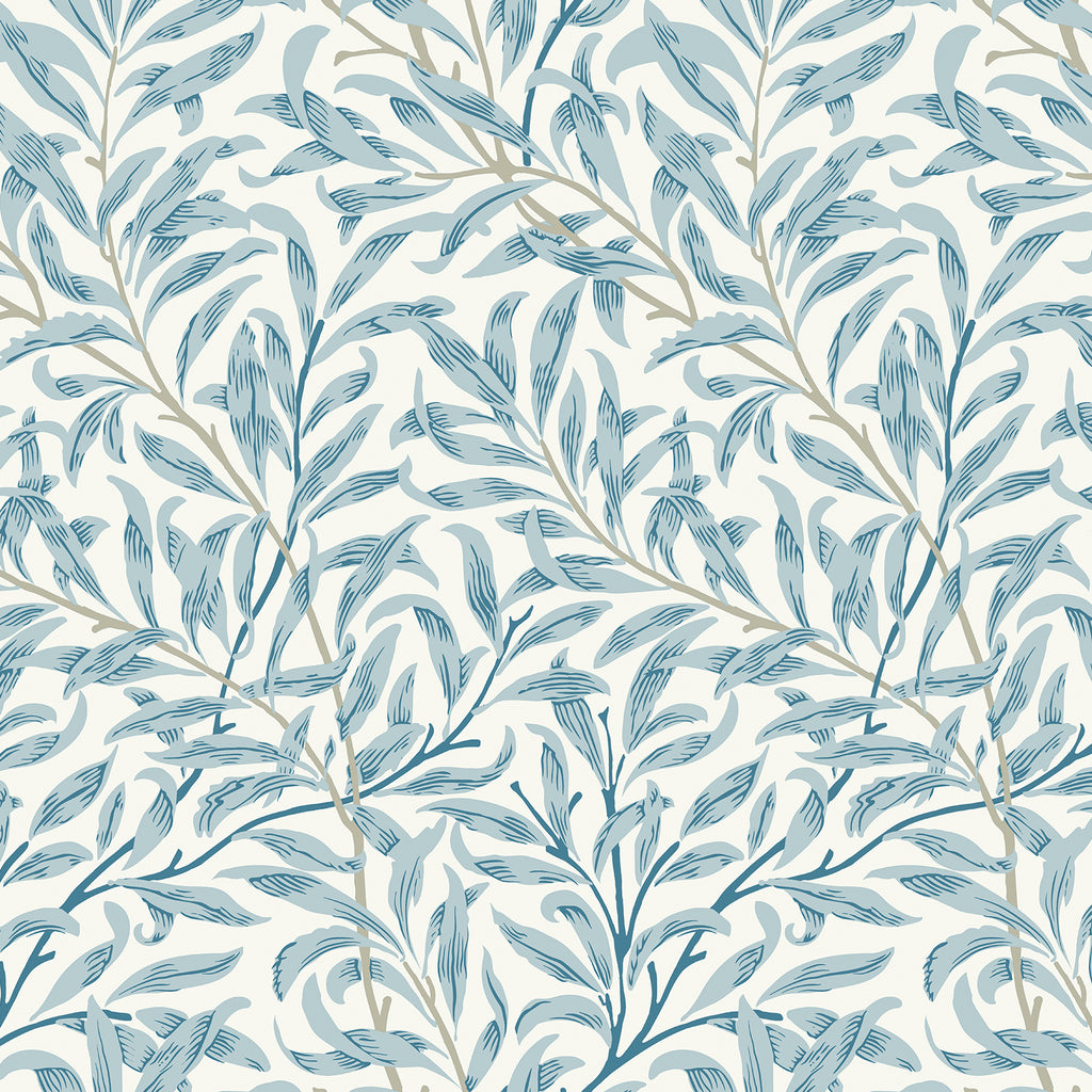 VEELIKE William Morris Blue Willow Boughs Leaf Wallpaper